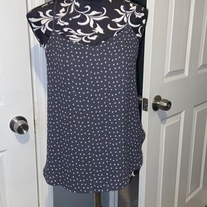 Loft polka dot racer back tank